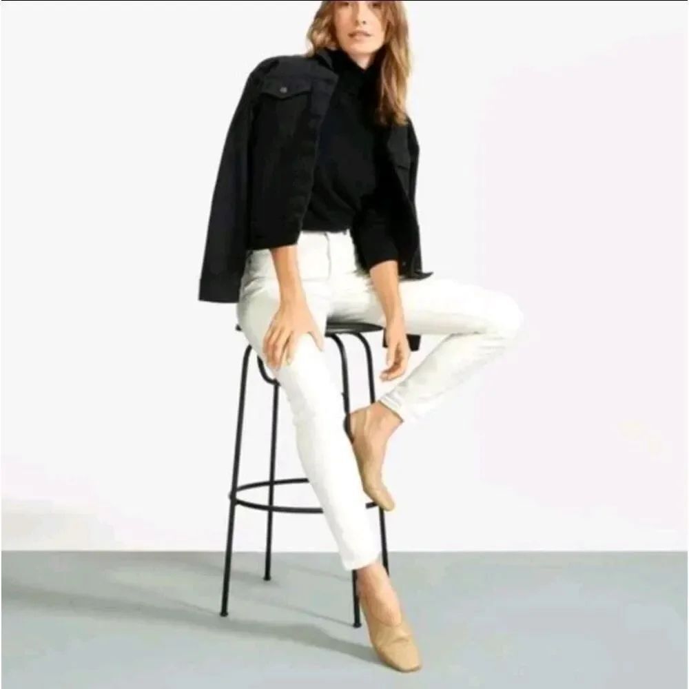 NWT Everlane The High-rise Skinny Jean Bone white Size 23 Tall
